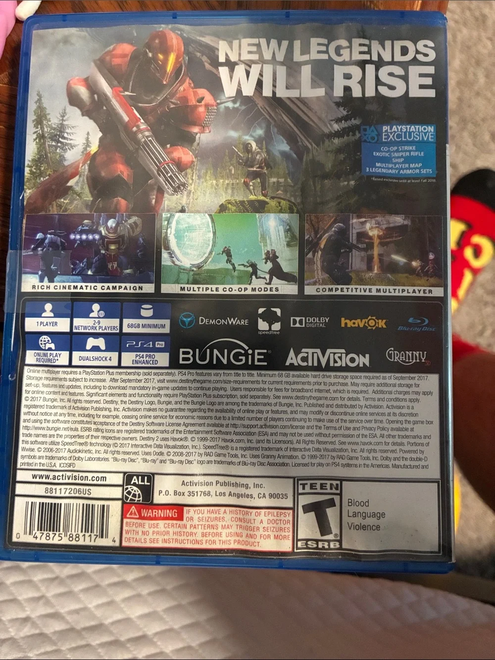 Sony PS4 Destiny 2 Video Game - Blue